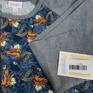 LuLaRoe Randy Large Blue Paisley